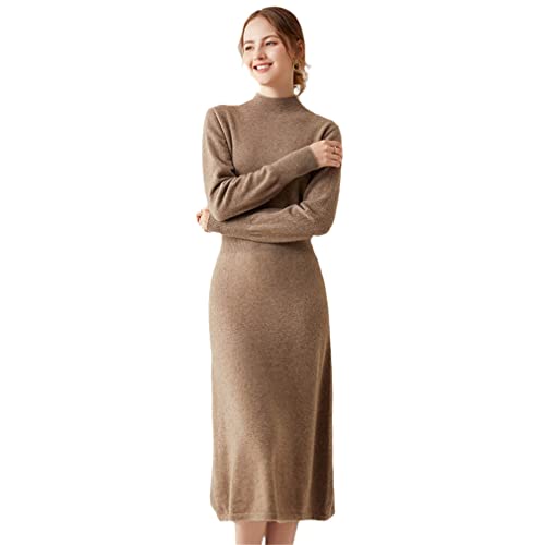 Plus Longer Pure Goat Cashmere Strickkleid Frauen Warm Damen Pullover, siehe abbildung, Groß von YTR6RTW