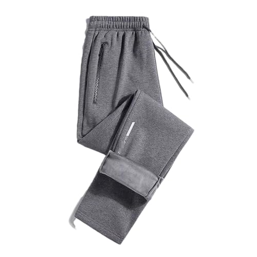 YTR6TW Herbst Winter Männer Casual Fleece Hosen Männer Verdicken Jogginghose Herren Mode Jogger Männer Fleece Hosen, grau, XXXXXL von YTR6TW