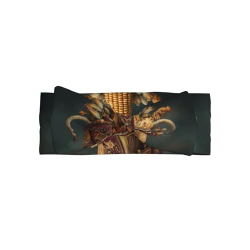 YTUOPWE Erntedankfest-Mais-Ohren-Bild mit Schleifen-Stirnband – weiches, hautfreundliches und dehnbares Polyester-Stirnband für Säuglinge von 0–6 Monaten von YTUOPWE