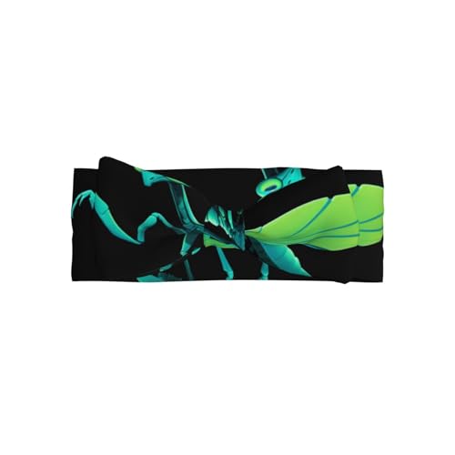 YTUOPWE Glow-in-Dark Mantis Bild Baby Schleife Stirnband - Weiches, hautfreundliches und dehnbares Polyester-Stirnband für Säuglinge 0-6 Monate von YTUOPWE