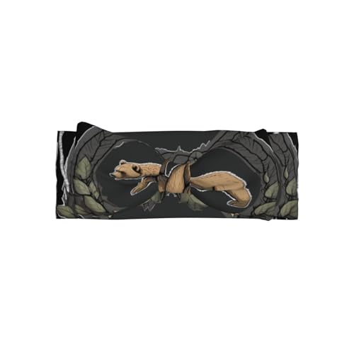 YTUOPWE Grizzly-Bär-Bild Baby Schleife Stirnband - Weiches, hautfreundliches und dehnbares Polyester-Stirnband für Säuglinge 0-6 Monate von YTUOPWE