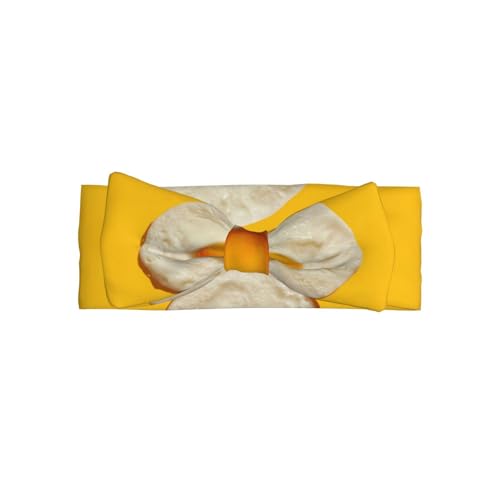 YTUOPWE Haarband mit goldenem Spiegelei-Bild – weiches, hautfreundliches und dehnbares Polyester-Stirnband für Kleinkinder von 0–6 Monaten von YTUOPWE