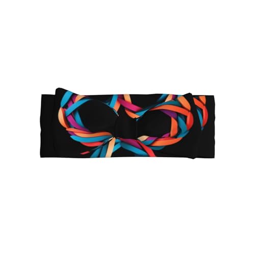 YTUOPWE Haarreif mit verschlungenem herzförmigem Bild und Schleife – weiches, hautfreundliches und dehnbares Polyester-Stirnband für Kleinkinder von 0–6 Monaten von YTUOPWE