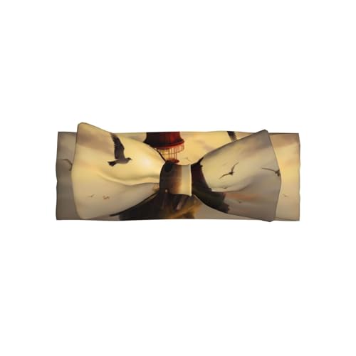 YTUOPWE Little Sparrow fliegt zum Leuchtturm Bild Baby Schleife Stirnband – weiches, hautfreundliches und dehnbares Polyester-Stirnband für Kleinkinder von 0–6 Monaten von YTUOPWE