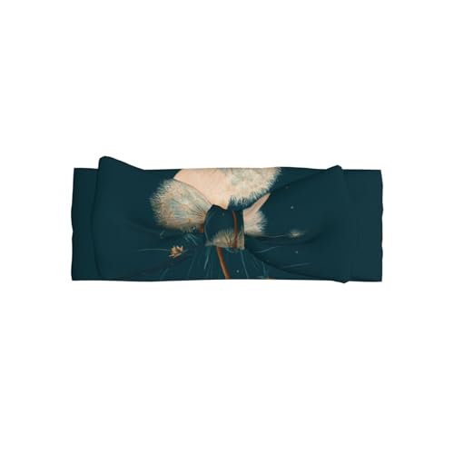 YTUOPWE Moon Pusteblume Bild Baby Schleife Stirnband - Weiches, hautfreundliches und dehnbares Polyester-Stirnband für Säuglinge 0-6 Monate von YTUOPWE