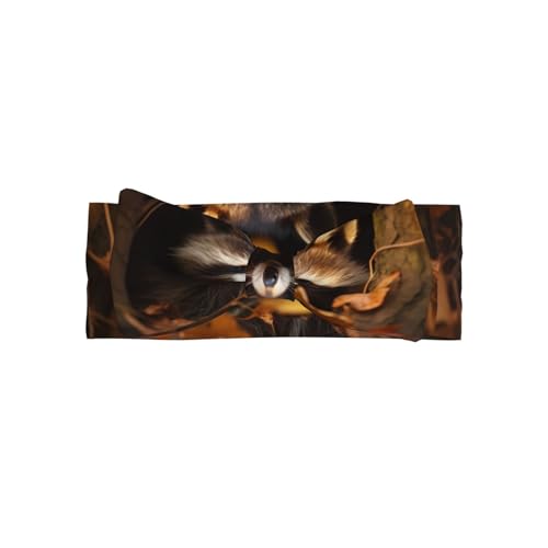 YTUOPWE Nerdy Waschbär Bild Baby Schleife Stirnband - Weiches, hautfreundliches und dehnbares Polyester-Stirnband für Säuglinge 0-6 Monate von YTUOPWE