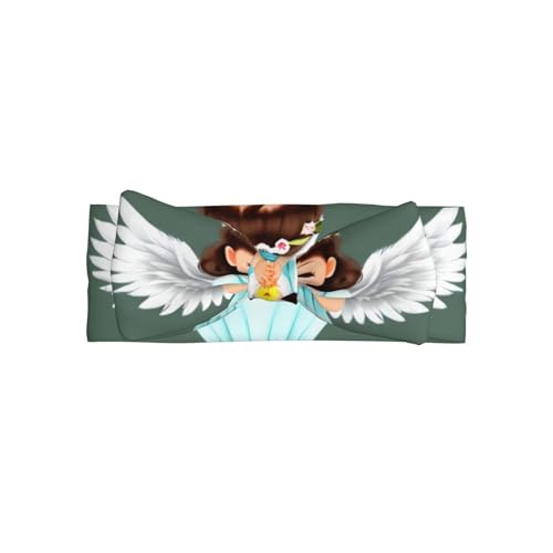 YTUOPWE Niedlicher kleiner Engel Bild Baby Schleife Stirnband – weiches, hautfreundliches und dehnbares Polyester-Stirnband für Säuglinge von 0–6 Monaten von YTUOPWE