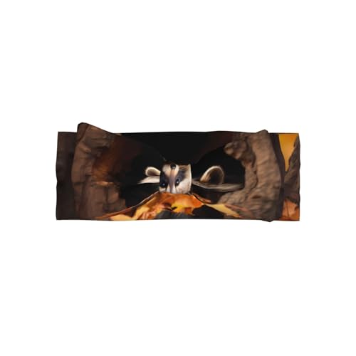YTUOPWE Waschbär in einem Baumloch Bild Baby Schleife Stirnband – weiches, hautfreundliches und dehnbares Polyester-Stirnband für Säuglinge 0–6 Monate von YTUOPWE