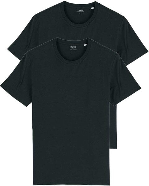 YTWOO 2er Pack Basic Bio T-Shirts für Damen/Herren, viele Farbkombinationen von YTWOO