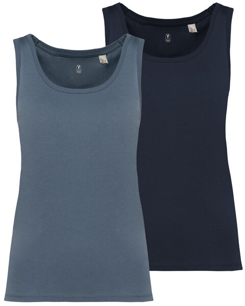 YTWOO 2er Pack Damen Tank Top aus 100% Bio-Baumwolle von YTWOO