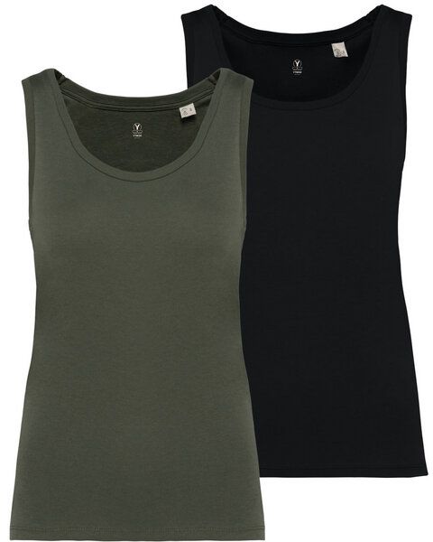 YTWOO 2er Pack Damen Tank Top aus 100% Bio-Baumwolle von YTWOO