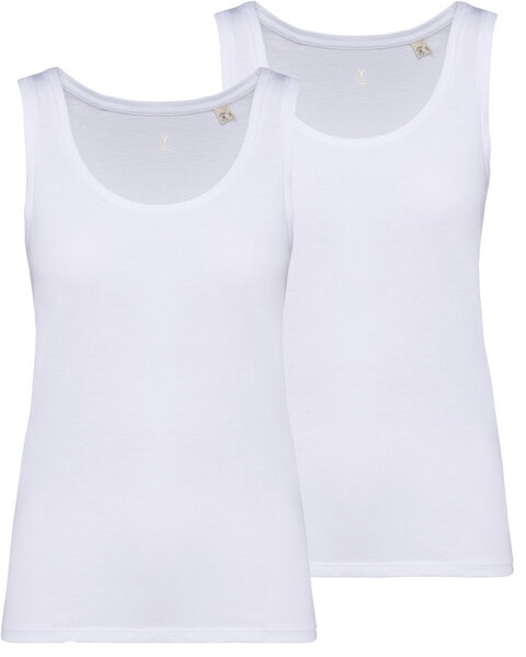 YTWOO 2er Pack Damen Tank Top aus 100% Bio-Baumwolle von YTWOO