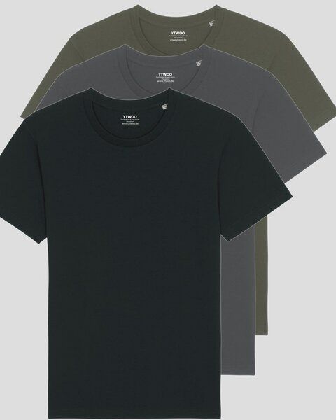 YTWOO 3er Pack Basic Unisex T-Shirt aus Bio Baumwolle | viele Farbkombinationen | Fair Trade | Nachhaltig YTWOO 3er Pack Basic Unisex T-Shirt aus Bio Baumwolle | viele Farbkombinationen | Fair Trade | Nachhaltig von YTWOO