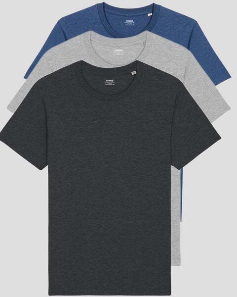 YTWOO 3er Pack Basic Unisex T-Shirt aus Bio Baumwolle | viele Farbkombinationen | Fair Trade | Nachhaltig von YTWOO