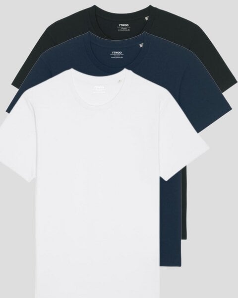 YTWOO 3er Pack Basic Unisex T-Shirt aus Bio Baumwolle | viele Farbkombinationen | Fair Trade | Nachhaltig von YTWOO