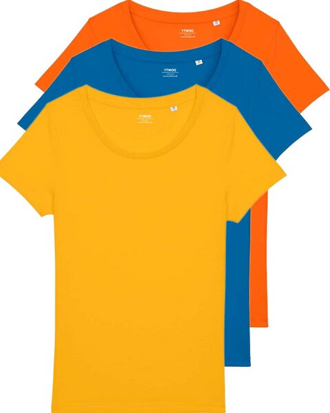 YTWOO 3er Pack Damen Basic T-Shirt aus reiner Bio Baumwolle | sparen im Set von YTWOO