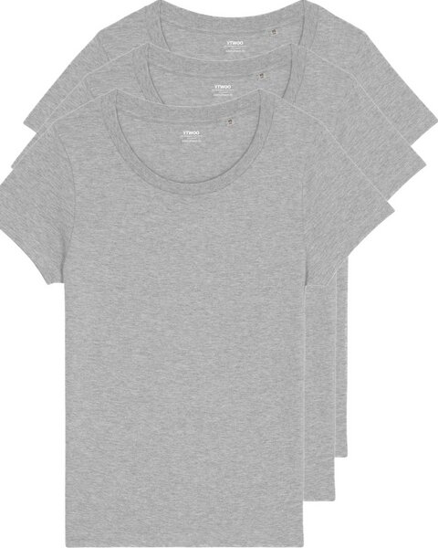 YTWOO 3er Pack Damen Basic T-Shirt aus reiner Bio Baumwolle | sparen im Set von YTWOO