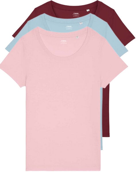 YTWOO 3er Pack Damen Basic T-Shirt aus reiner Bio Baumwolle | sparen im Set von YTWOO