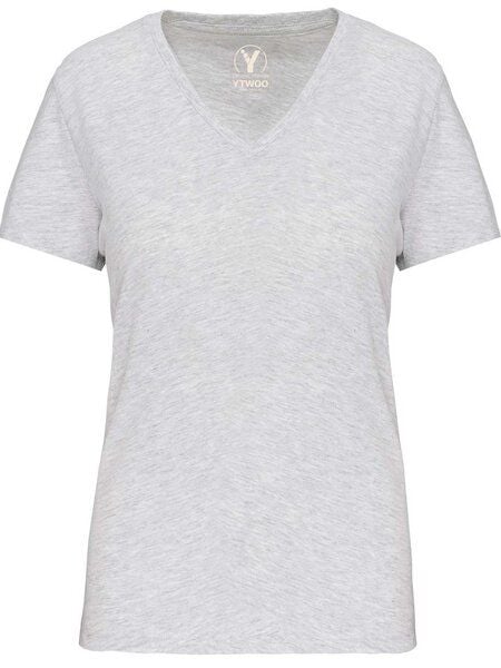 YTWOO Basic Damen T-Shirt mit V-Ausschnitt aus Bio-Baumwolle in Conversion von YTWOO