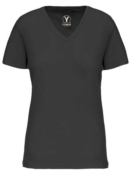 YTWOO Basic Damen T-Shirt mit V-Ausschnitt aus Bio-Baumwolle in Conversion von YTWOO