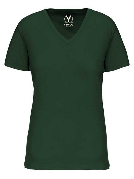 YTWOO Basic Damen T-Shirt mit V-Ausschnitt aus Bio-Baumwolle in Conversion von YTWOO