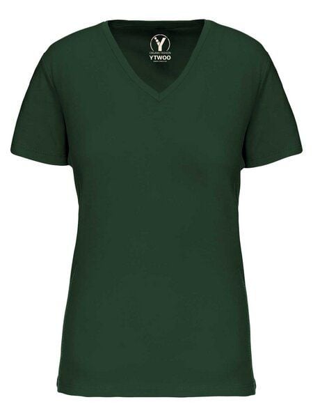 YTWOO Basic Damen T-Shirt mit V-Ausschnitt aus Bio-Baumwolle in Conversion von YTWOO