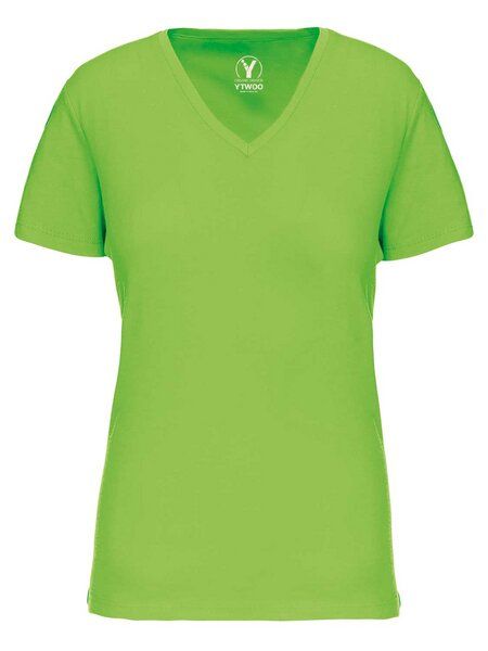 YTWOO Basic Damen T-Shirt mit V-Ausschnitt aus Bio-Baumwolle in Conversion von YTWOO