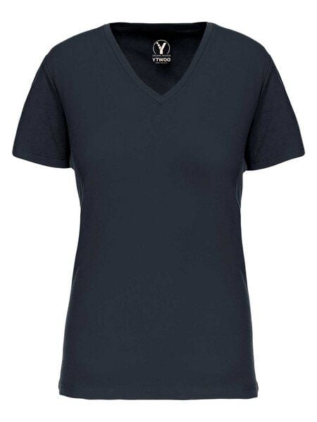 YTWOO Basic Damen T-Shirt mit V-Ausschnitt aus Bio-Baumwolle in Conversion von YTWOO