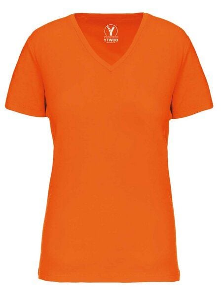YTWOO Basic Damen T-Shirt mit V-Ausschnitt aus Bio-Baumwolle in Conversion von YTWOO