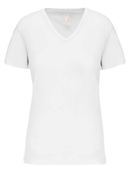 YTWOO Basic Damen T-Shirt mit V-Ausschnitt aus Bio-Baumwolle in Conversion von YTWOO