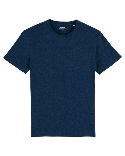 YTWOO Basic T-Shirt, Damen/Herren, 11 Farben meliert, schwerere Bio-Baumwolle von YTWOO