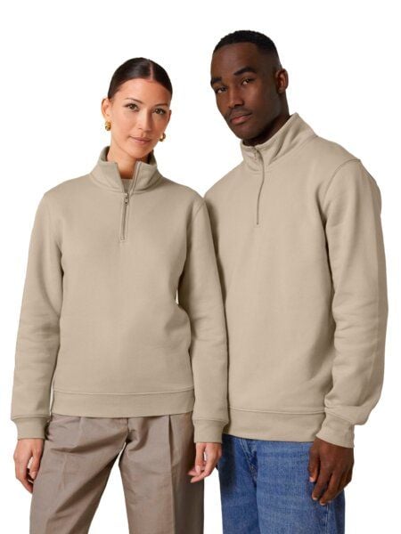 YTWOO Basic Unisex Quater-Zip-Sweatshirt Nachhaltig von YTWOO