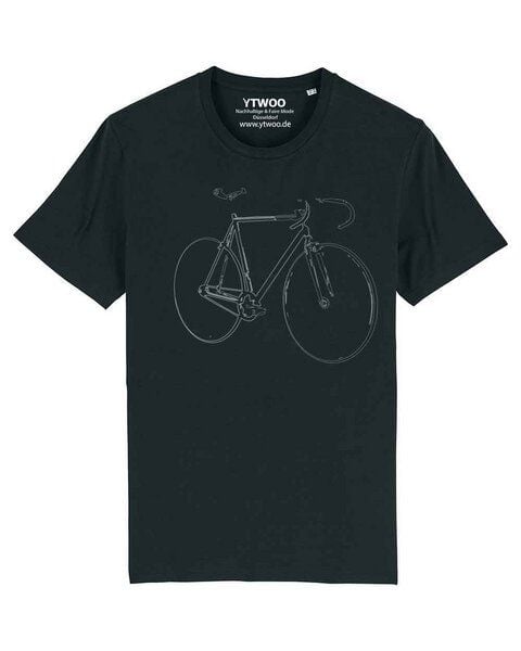 YTWOO Bio T-Shirt mit Fahrrad, Rennrad, Bike, Rad als Motiv. von YTWOO