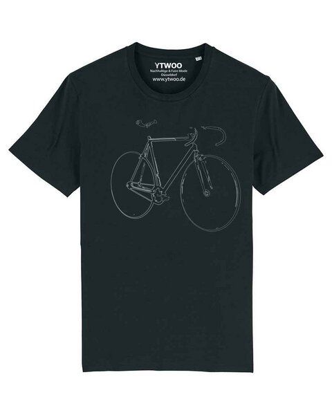 YTWOO Bio T-Shirt mit Fahrrad, Rennrad, Bike, Rad als Motiv. von YTWOO
