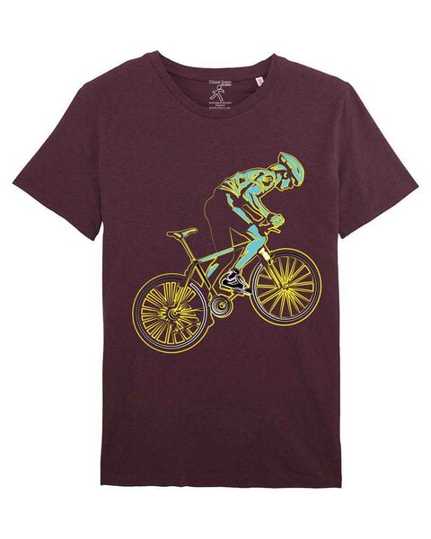 YTWOO Bio T-Shirt mit Rennrad, Bio Shirt mit Rennradfahrer, Bike Shirt, von YTWOO