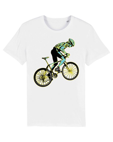 YTWOO Bio T-Shirt mit Rennrad, Bio Shirt mit Rennradfahrer, Bike Shirt, von YTWOO