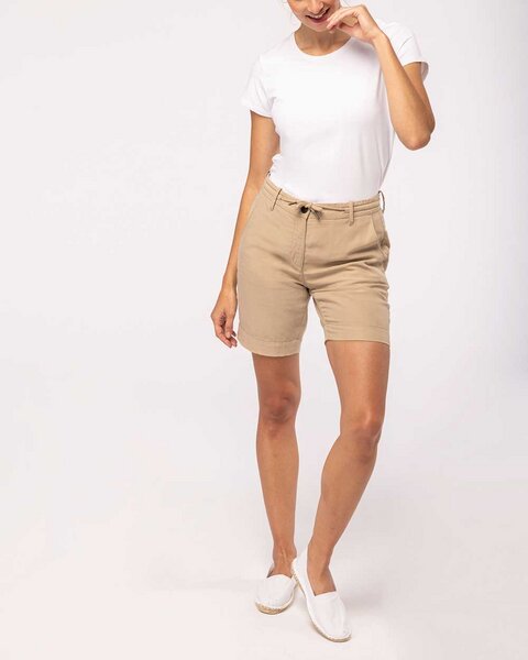 YTWOO Damen Bermuda-Shorts Straight Fit aus nachhaltigen Lyocellfasern und Leinen von YTWOO