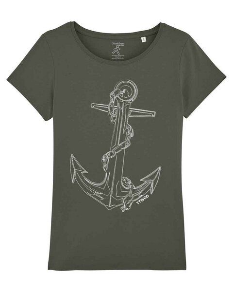 YTWOO Damen T-Shirt mit Anker. Bio Shirt mit Anchor. von YTWOO