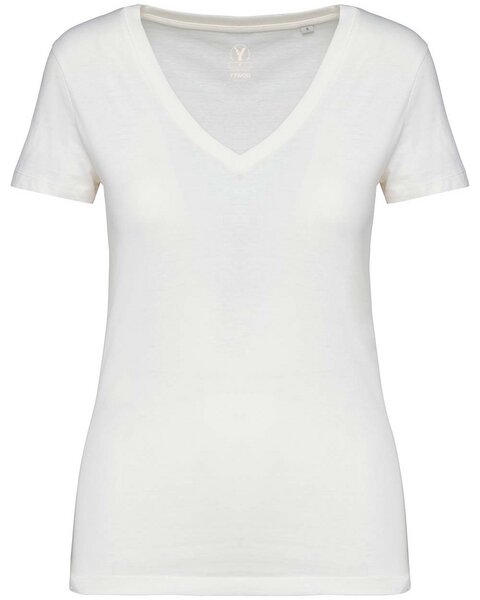 YTWOO Damen Tshirt mit V-Ausschnitt aus 100% Bio-Baumwolle von YTWOO