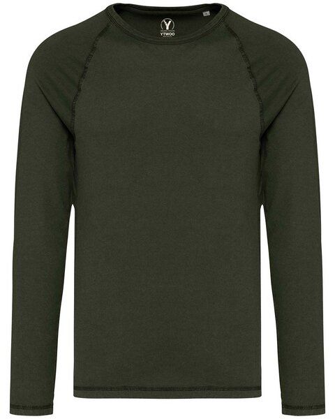 YTWOO GreenStyle Herren Raglan-Shirt: Longsleeve aus Bio-Baumwolle von YTWOO
