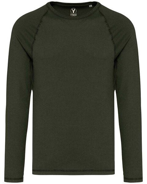 YTWOO GreenStyle Herren Raglan-Shirt: Longsleeve aus Bio-Baumwolle von YTWOO
