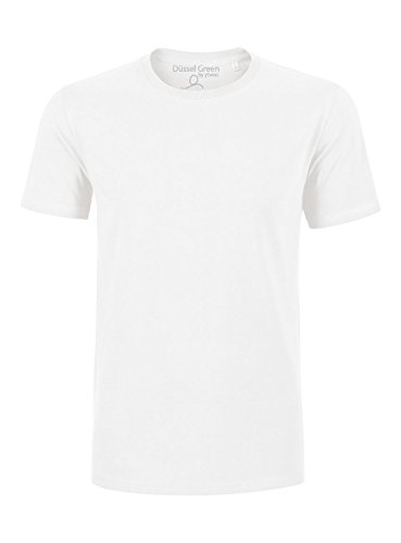 YTWOO Herren Basic Premium T-Shirt Rundausschnitt (200g/m2) Bio-Baumwolle Schwarz und Navy nachhaltige und Faire Mode Organic Cotton, (L, Weiß) von YTWOO