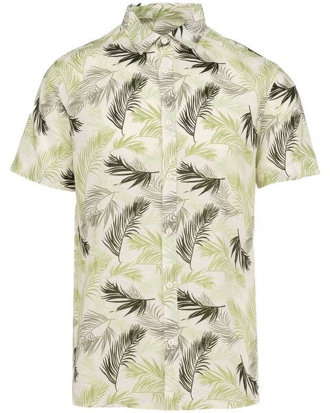 YTWOO Herren Hawaii Hemd | Bio -Baumwolle-Leinen-Mix | Aloha Shirt | Kurzarm Hemd von YTWOO