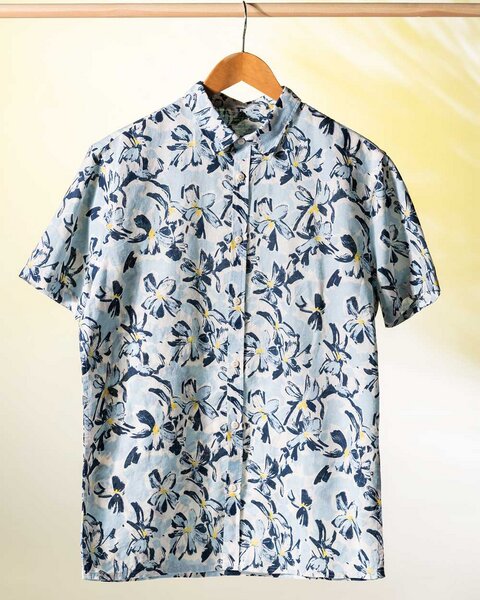 YTWOO Herren Hawaii Hemd | Bio -Baumwolle-Leinen-Mix | Aloha Shirt | Kurzarm Hemd von YTWOO