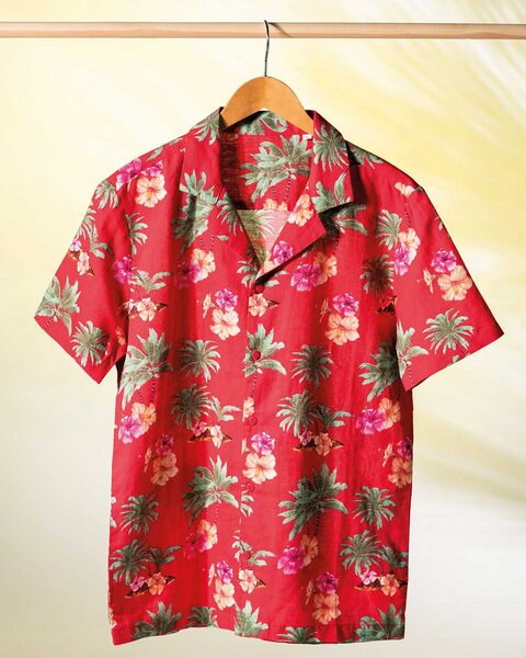 YTWOO Herren Hawaii Hemd | Bio -Baumwolle-Leinen-Mix | Aloha Shirt | Kurzarm Hemd von YTWOO