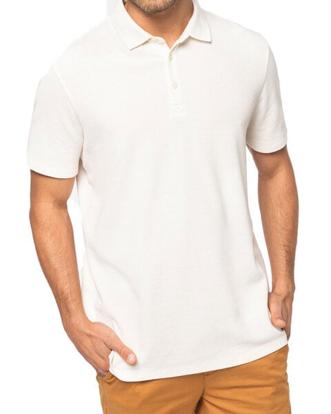 YTWOO Herren Polohemd mit Lyocell TENCEL und Bio-Baumwolle - gaufrierter Strick von YTWOO