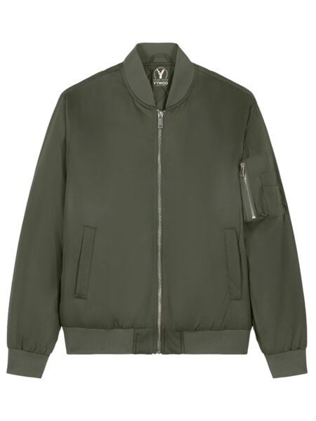 YTWOO Klassische Unisex Bomberjacke aus 100% Recyceltem Polyester von YTWOO