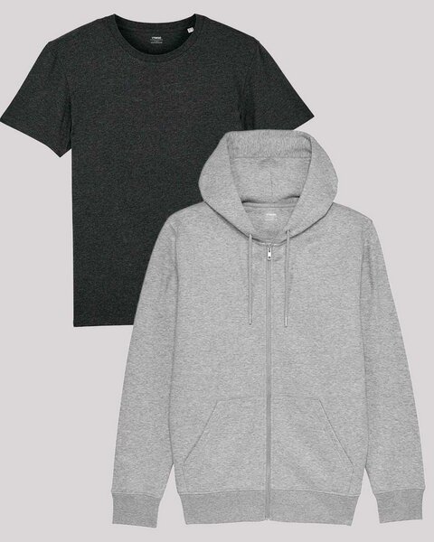 YTWOO Kombi Set aus Hoodie Jacke und Basic T-Shirt von YTWOO