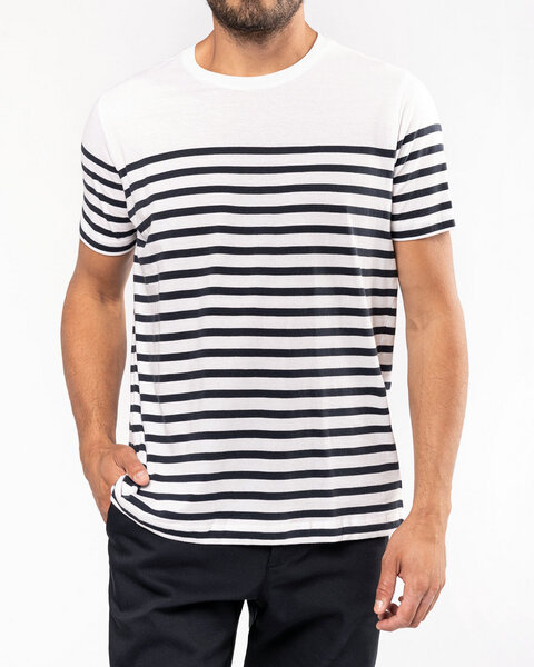 YTWOO Nachhaltiges Herren-T-Shirt mit Rundhalsausschnitt im Marine-Stil von YTWOO