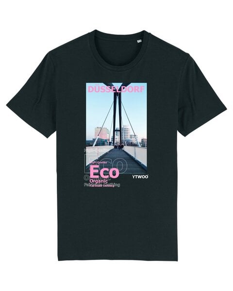 YTWOO Unisex T-Shirt aus Bio Baumwolle | Düsseldorf Brücke Medienhafen von YTWOO